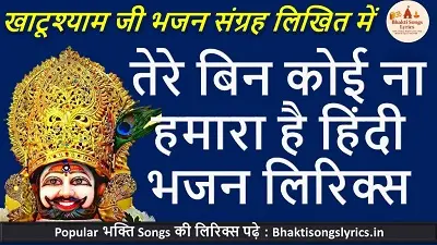 तेरे बिन कोई ना हमारा है भजन लिरिक्स